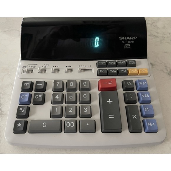 Sharp EL-1197PIII 12 Digit Heavy Duty Electronic Printing Calculator-TESTED - Picture 2 of 7